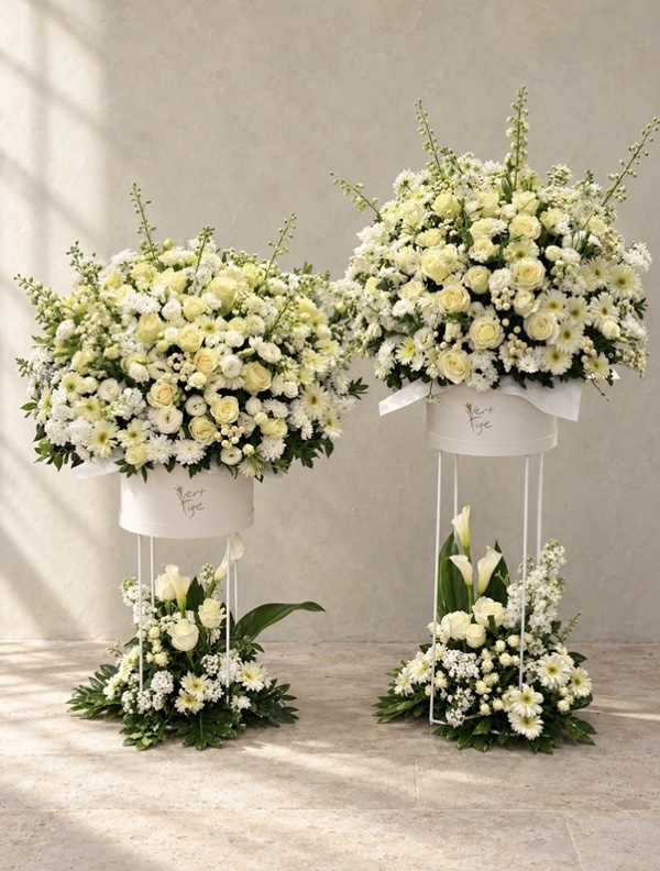 White Flower Stands